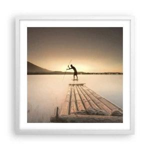 Plakat w białej ramie - Przed spoczynkiem - 50x50 cm