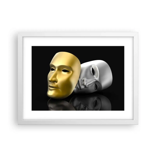 Plakat w białej ramie - Życie to jest teatr - 40x30 cm