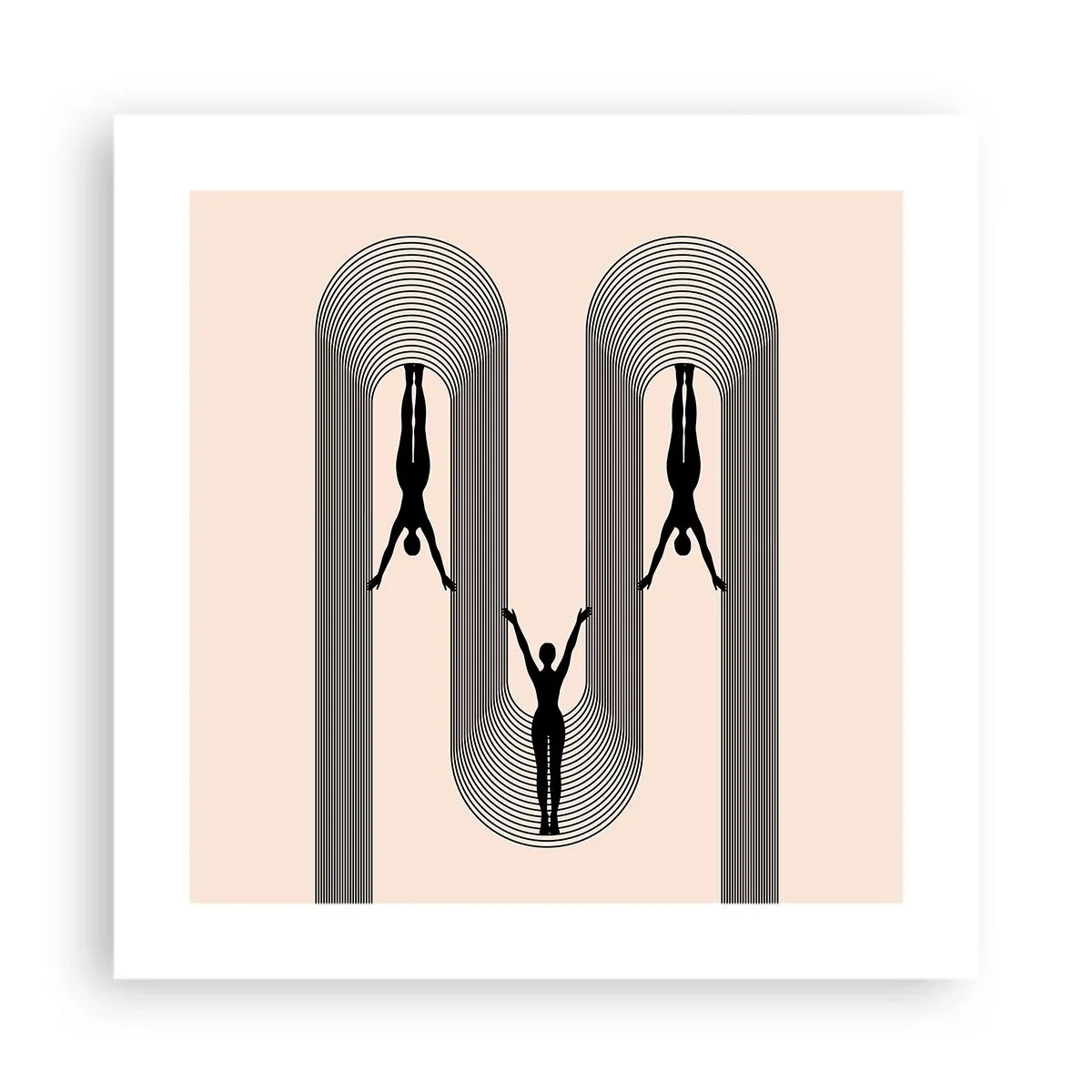 Plakat - Do góry nogami - 40x40 cm