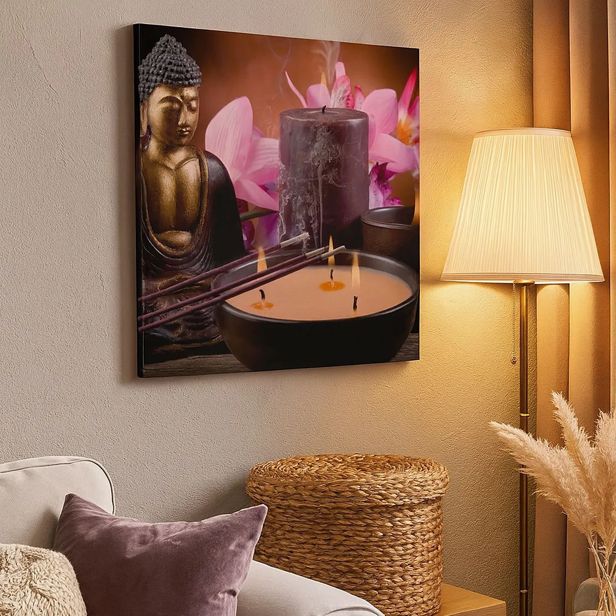 Obraz na płótnie - Oczyścić umysł, uspokoić ciało - 30x30 cm