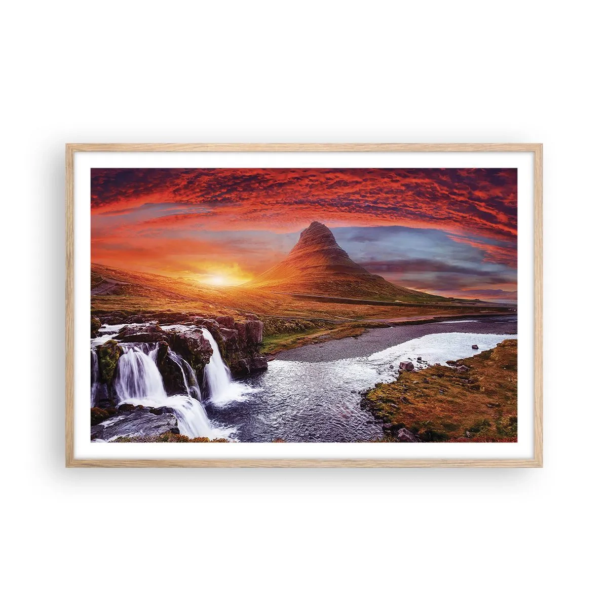 Plakat w ramie jasny dąb - Widok Śródziemia - 91x61 cm