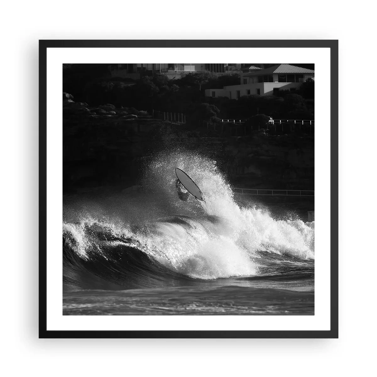 Plakat w czarnej ramie - Wyzwanie przyjęte! - 60x60 cm