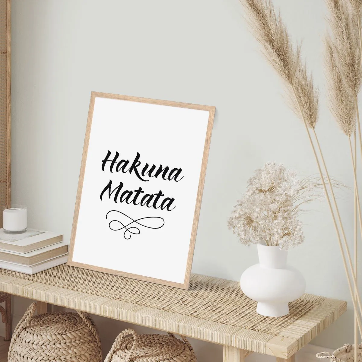 Plakat w ramie jasny dąb - Najlepsza rada - 70x100 cm