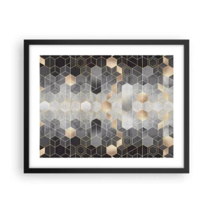 Plakat w czarnej ramie - Diamentowa kompozycja - 50x40 cm