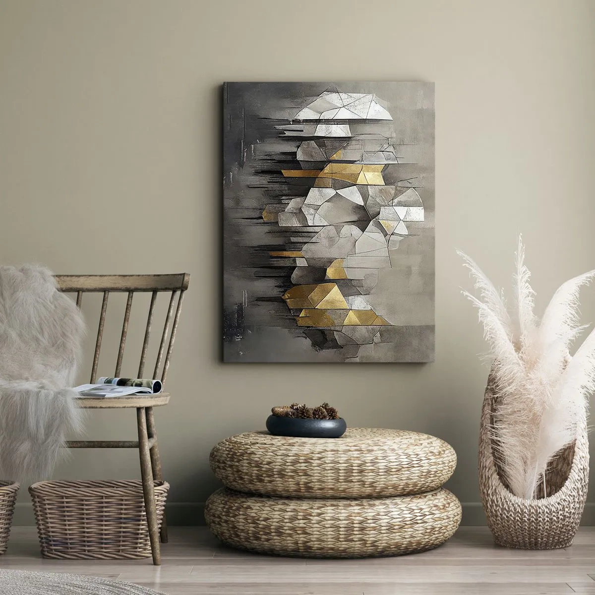 Obraz na płótnie - Kompozycja z lodu i światła - 55x100 cm