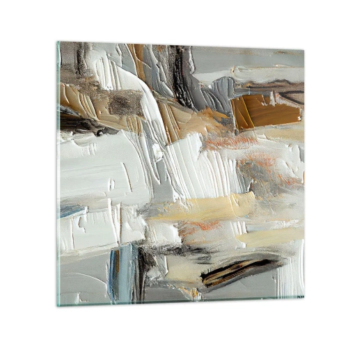 Obraz na szkle - Barwne nawarstwienia - 50x50 cm