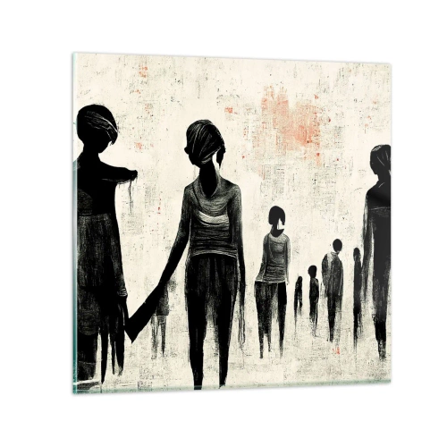 Obraz na szkle - Przeciw samotności - 30x30 cm