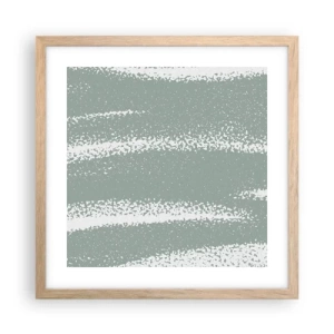 Plakat w ramie jasny dąb - Abstrakcja w zimowym klimacie - 40x40 cm