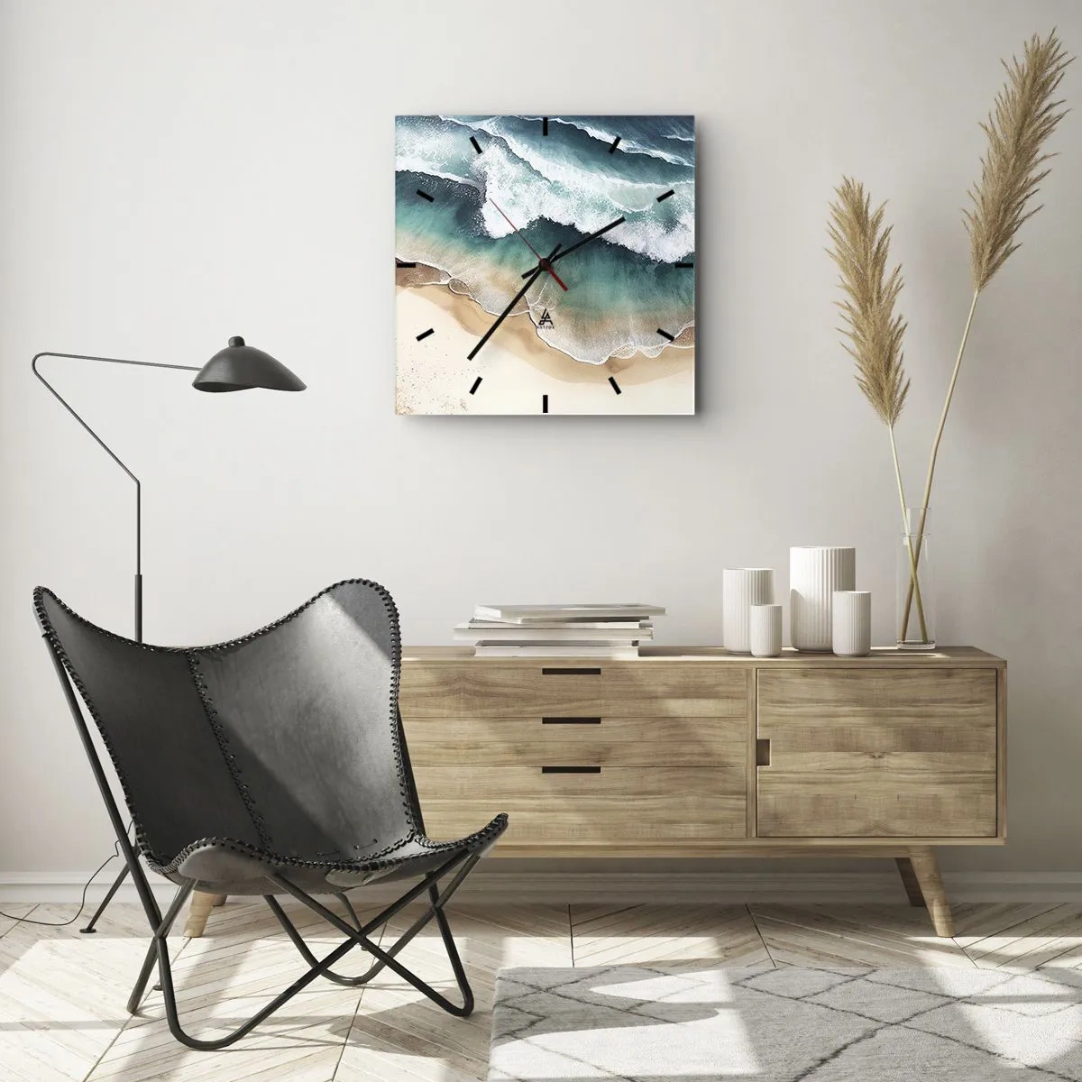 Zegar ścienny - Odwieczne spotkanie - 40x40 cm