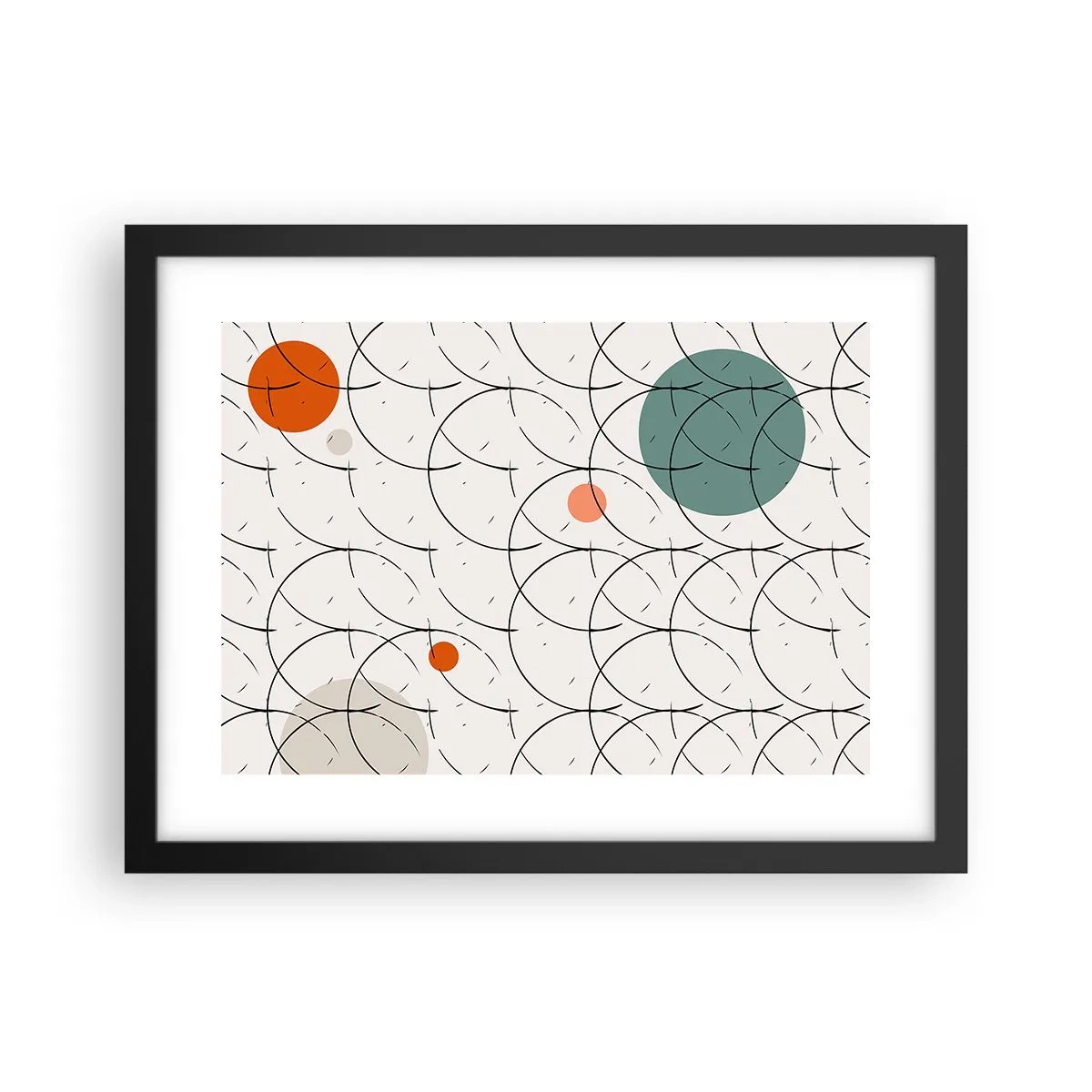 Plakat w czarnej ramie - W pop-artowym duchu - 40x30 cm