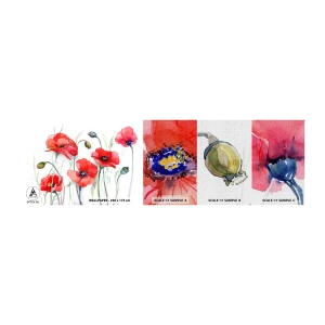 Fototapeta Próbka Premium Canvas - Kwiaty polskie - Kwiaty, Mak, Natura - 100x30 cm