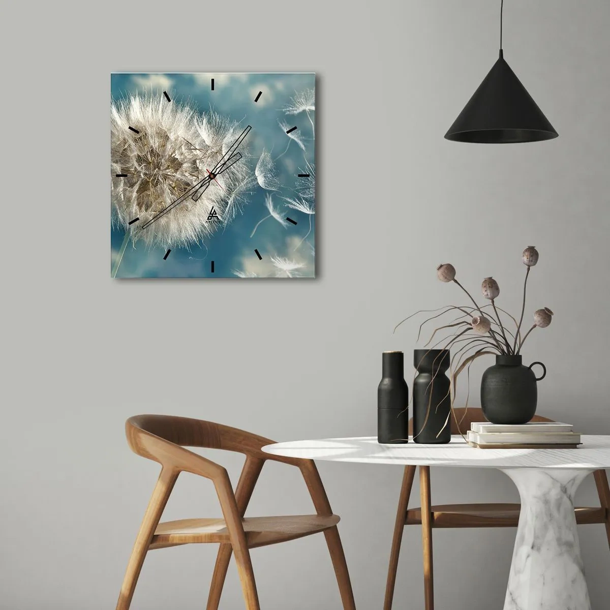 Zegar ścienny - Oddech anioła - 30x30 cm