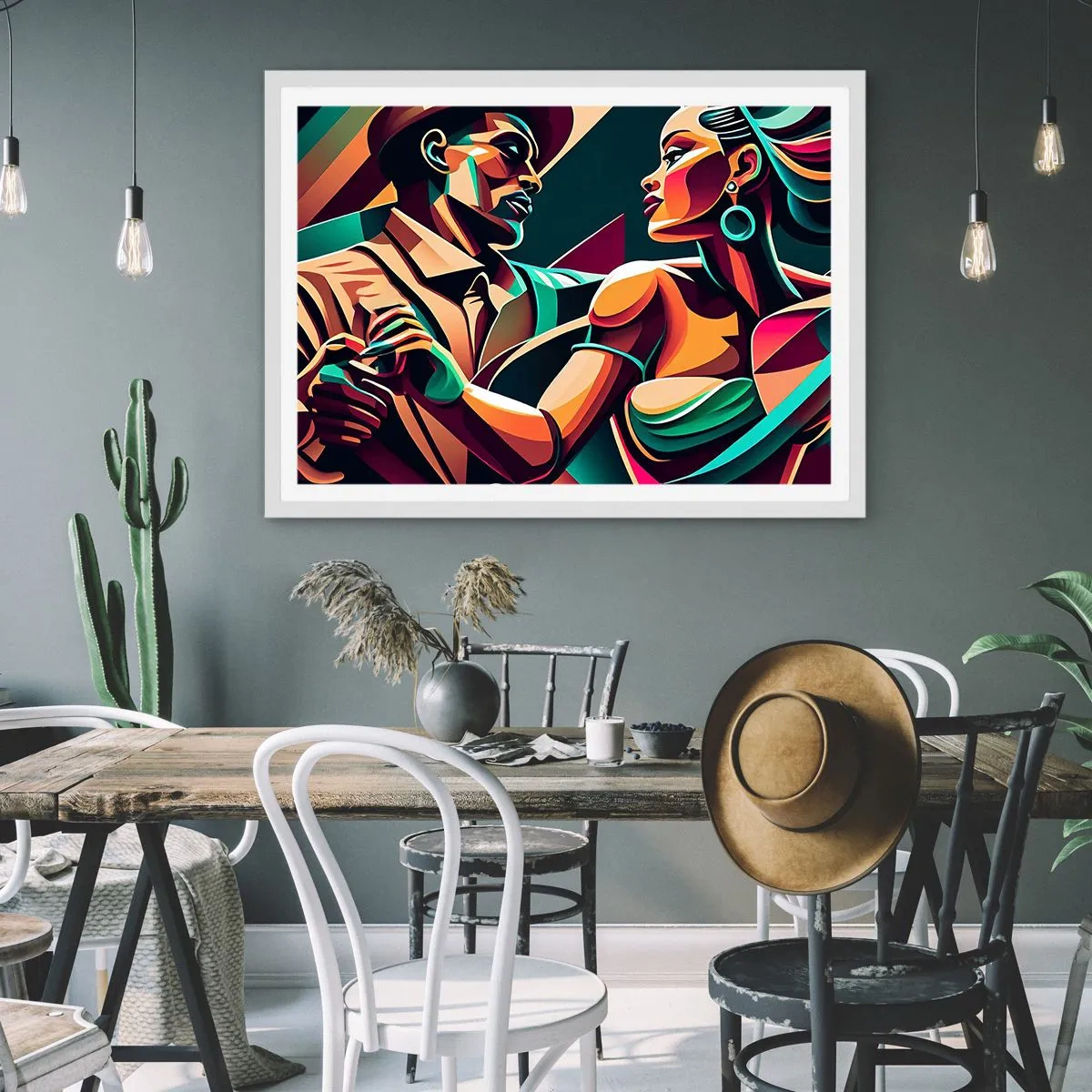 Plakat w białej ramie - W rytmie serca - 50x40 cm