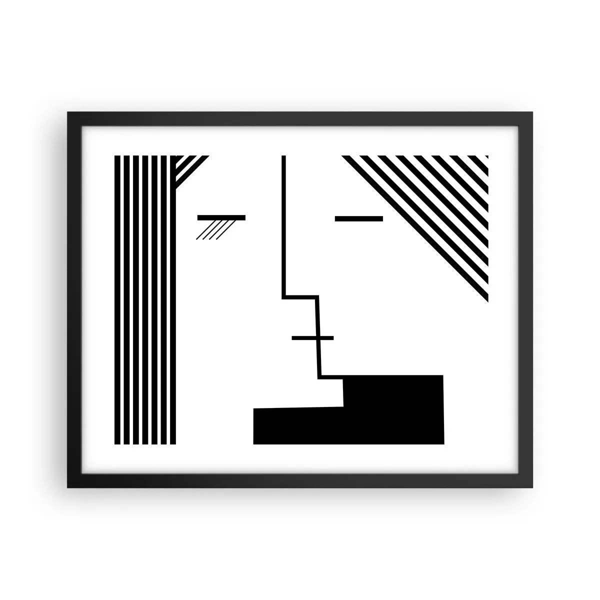 Plakat w czarnej ramie - Po prostu pocałunek - 50x40 cm