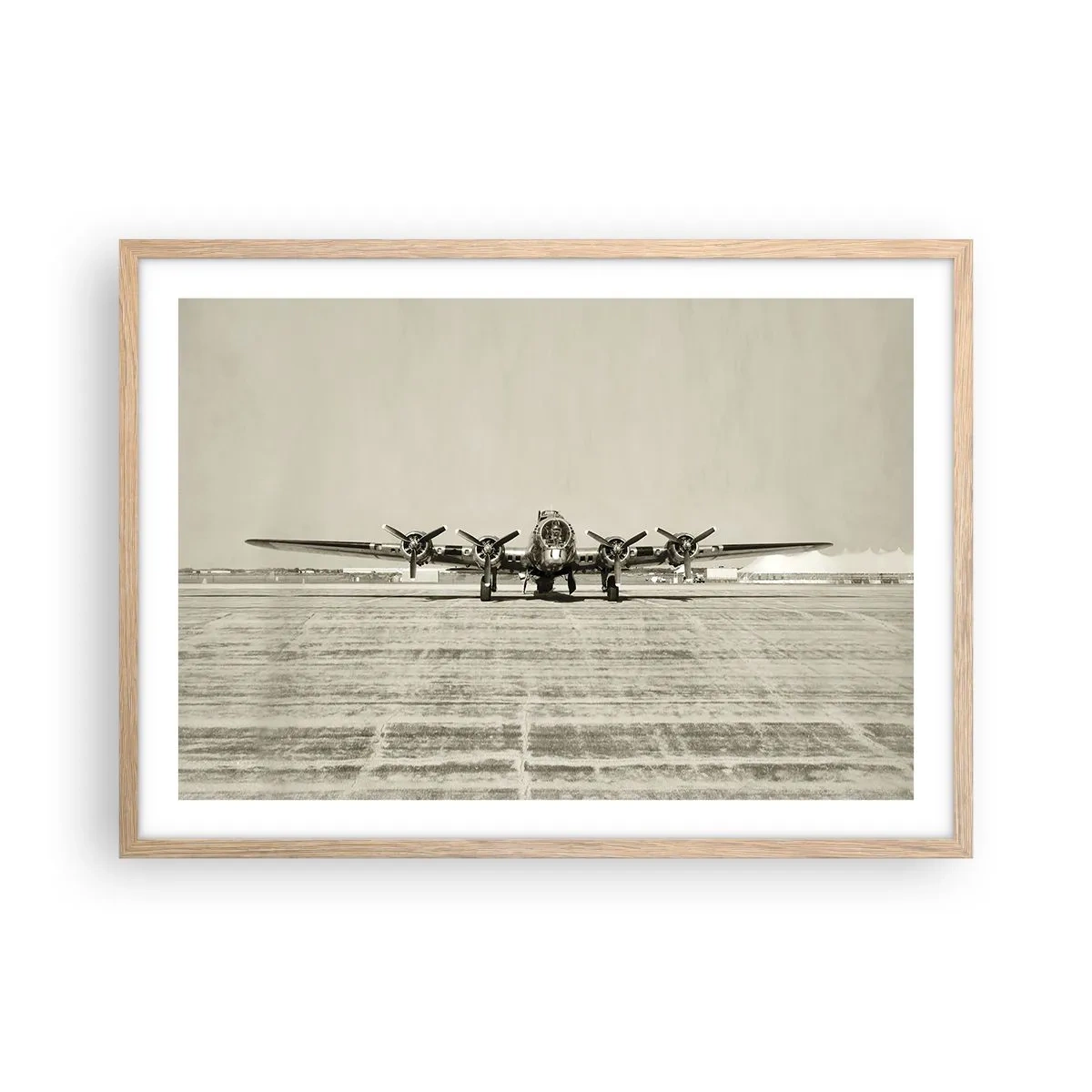 Plakat w ramie jasny dąb - Jak zawsze gotowy - 70x50 cm