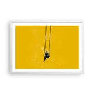 Plakat w białej ramie - Dzień jak co dzień - 70x50 cm