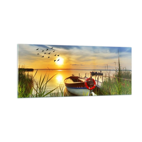 Obraz na szkle - Kormorany odlatują już - 100x40 cm