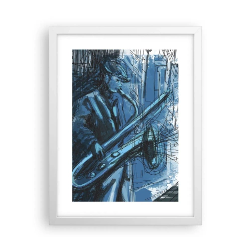 Plakat w białej ramie - Miejska rapsodia - 30x40 cm