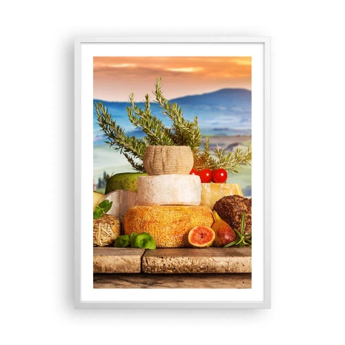Plakat w białej ramie - Włoska radość życia - 50x70 cm