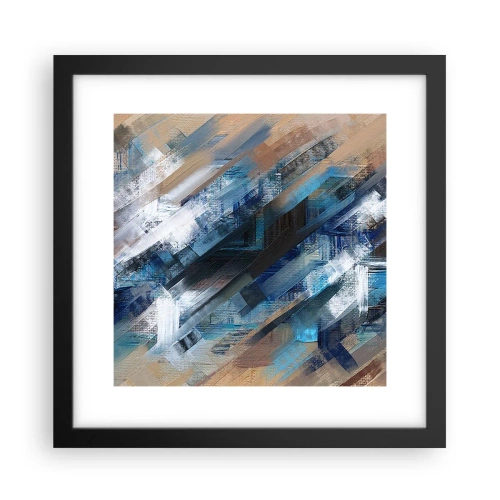 Plakat w czarnej ramie - Po błękitnym skosie - 30x30 cm