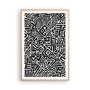 Plakat w ramie jasny dąb - Kompozycja prekolumbijska - 61x91 cm