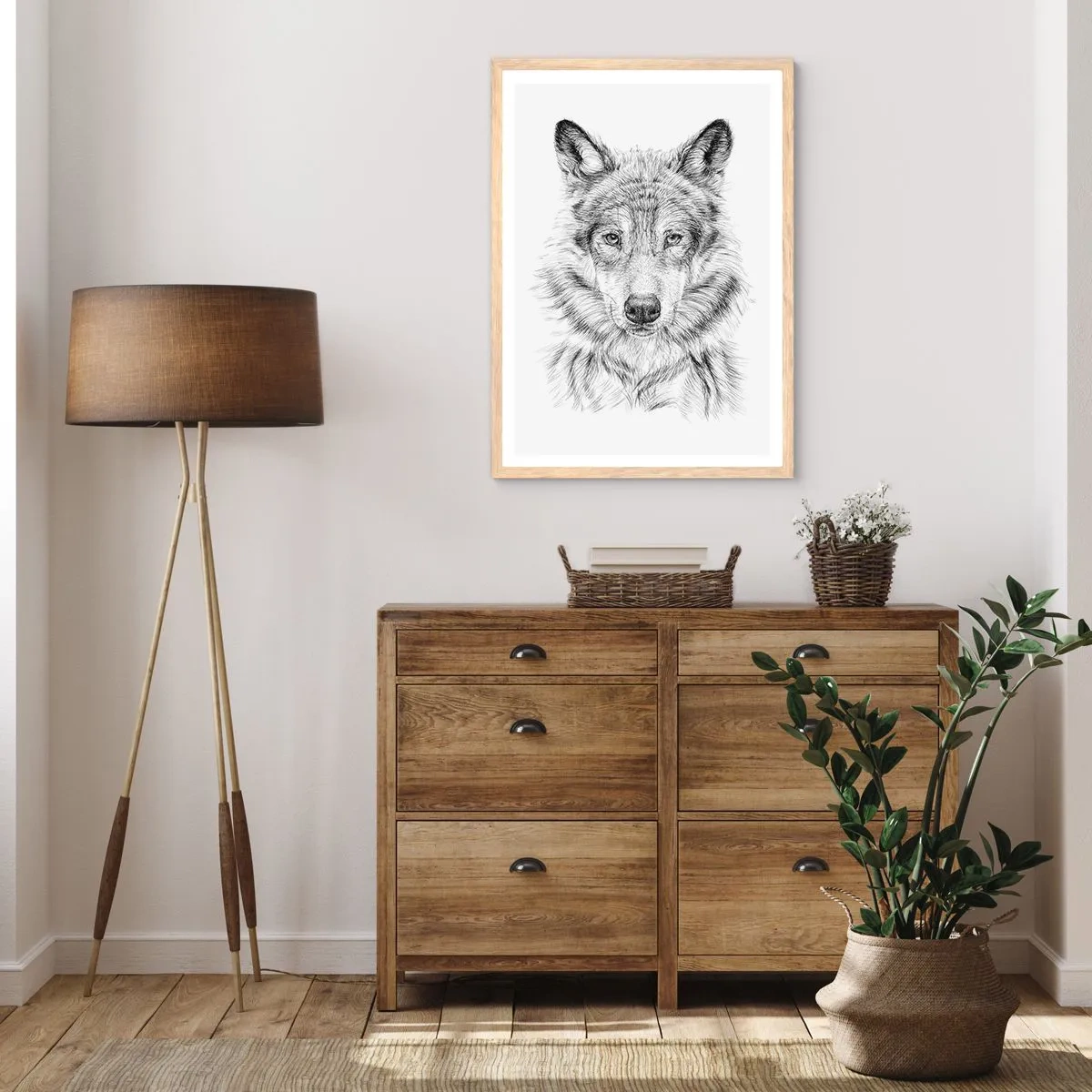 Plakat w ramie jasny dąb - Urodzony przywódca - 61x91 cm