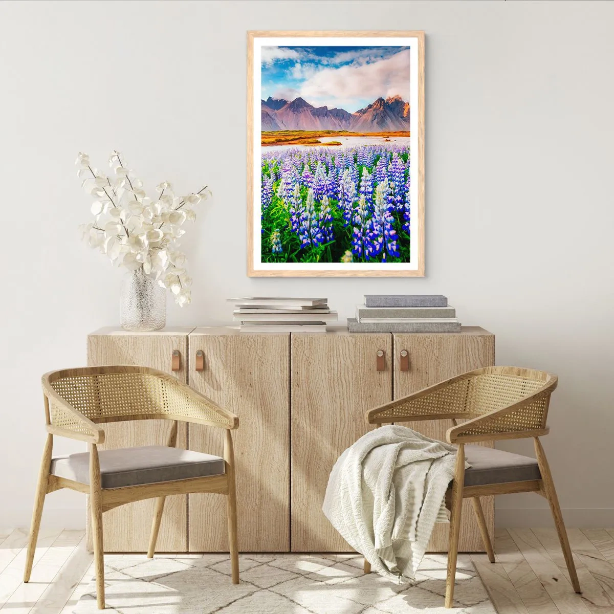 Plakat w ramie jasny dąb - Siła i surowość obok łagodności - 40x50 cm