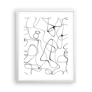 Plakat w białej ramie - Ścieżki życia, koleje losu - 40x50 cm