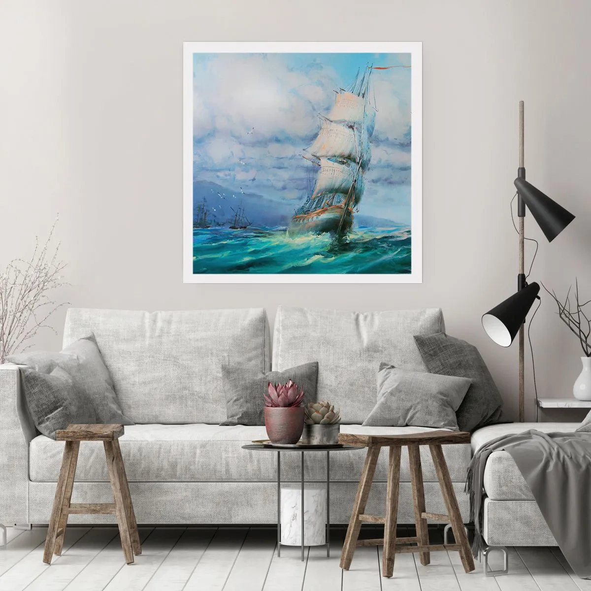 Plakat - Pomyślnych wiatrów - 60x60 cm