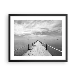 Plakat w czarnej ramie - A może podróż… - 50x40 cm