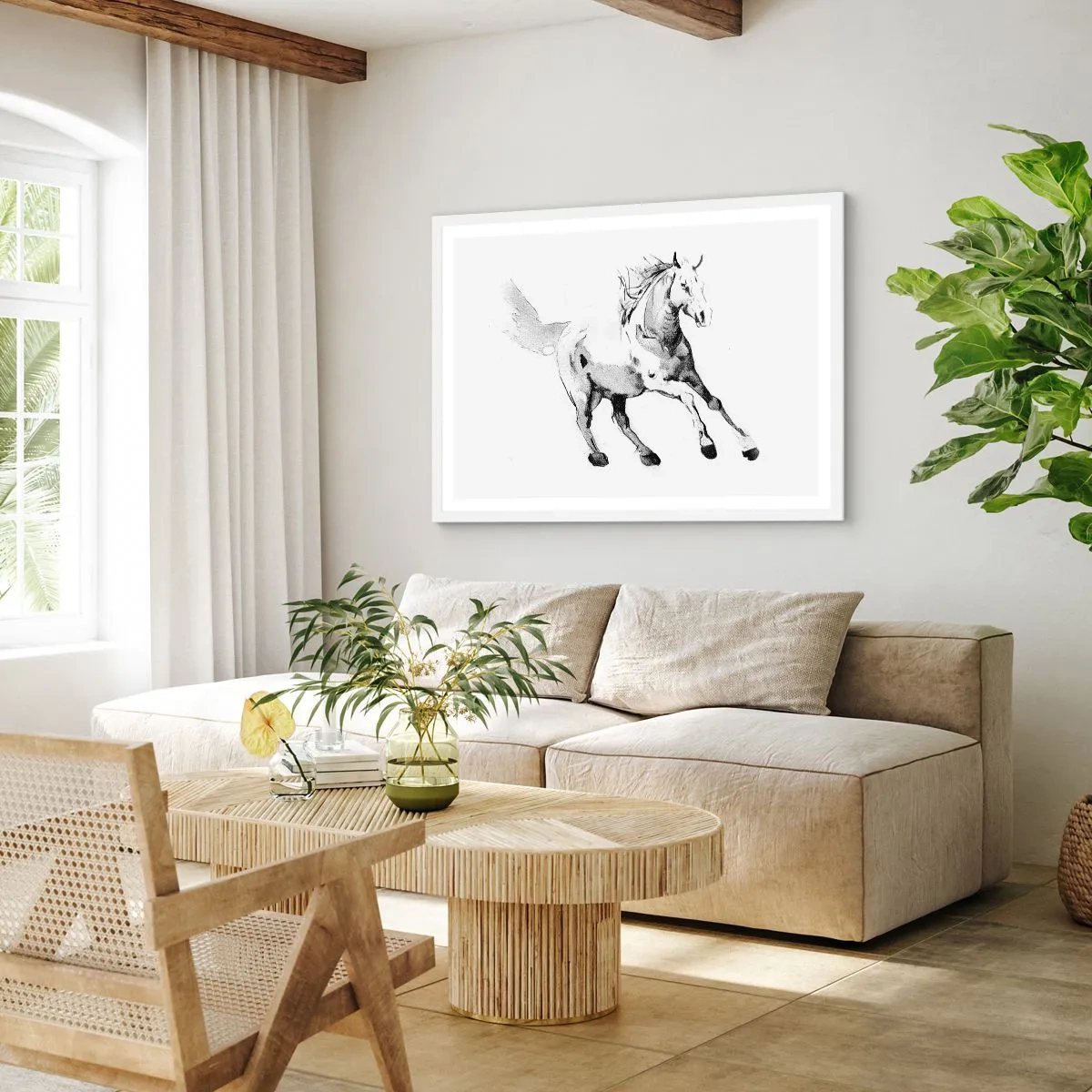 Plakat w białej ramie - Nieujarzmiona dusza - 50x40 cm