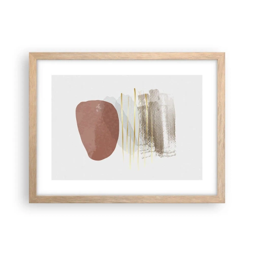 Plakat w ramie jasny dąb - Abstrakcyjna kolumnada - 40x30 cm