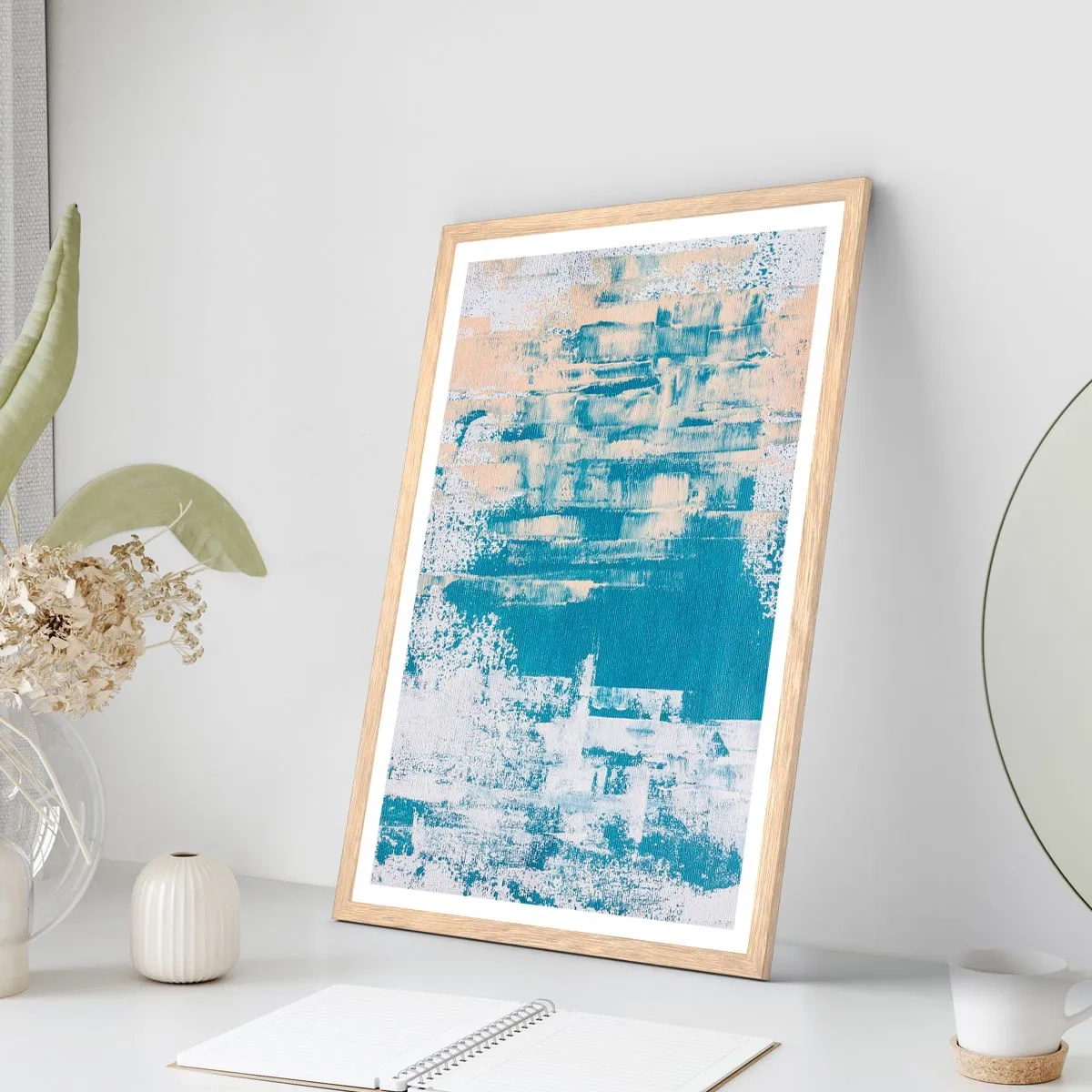 Plakat w ramie jasny dąb - Przez lodowy sopel - 30x40 cm