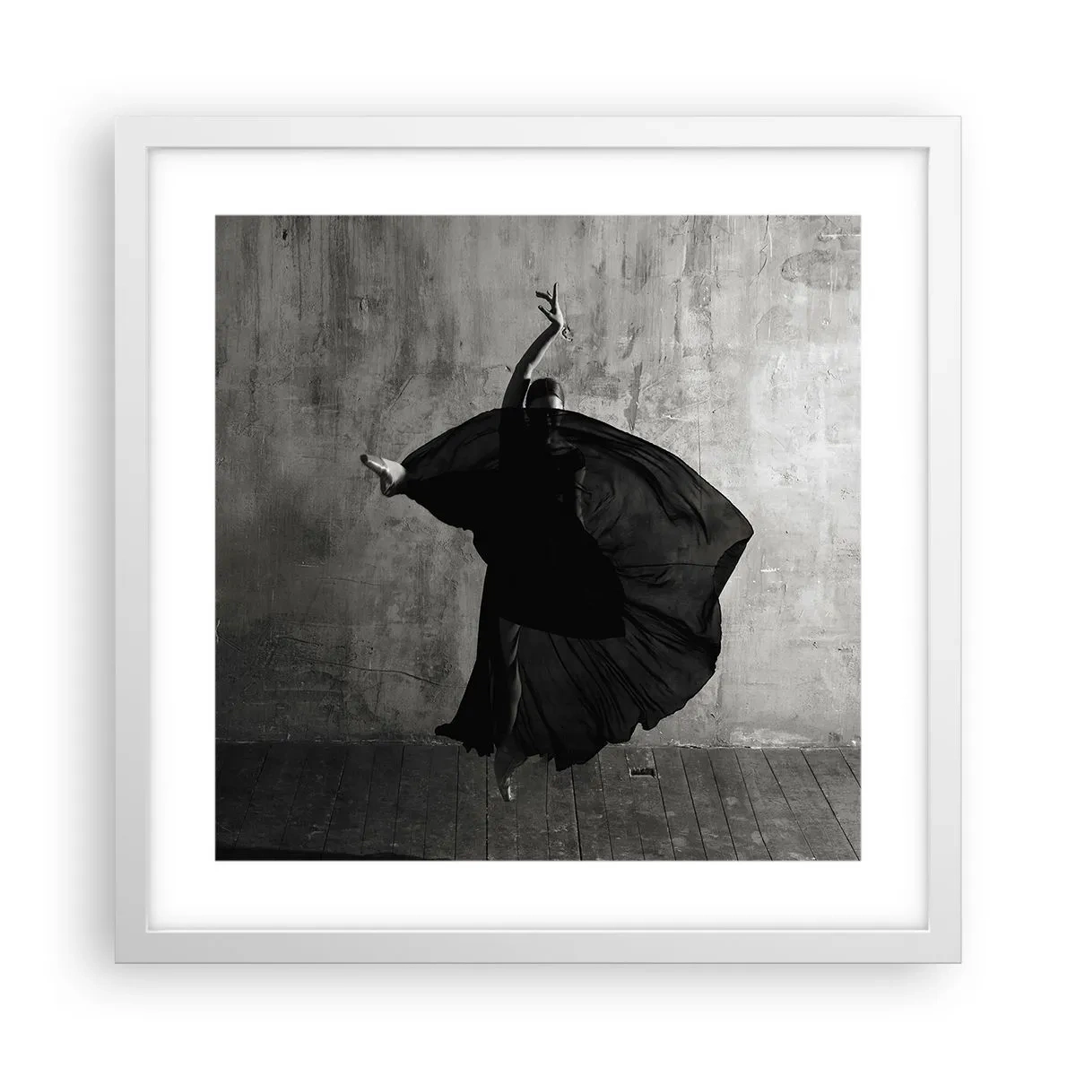 Plakat w białej ramie - Pełne pasji pas - 40x40 cm