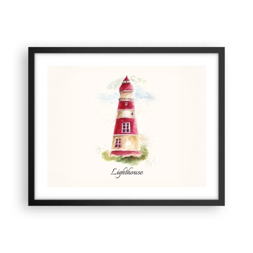 Plakat w czarnej ramie - Wokół zawsze pogoda - 50x40 cm