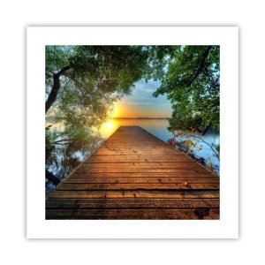 Plakat - Nie śpiesz się, usiądź - 40x40 cm