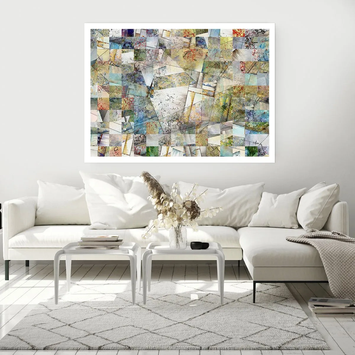Plakat - Geometryczne przetasowanie - 50x40 cm