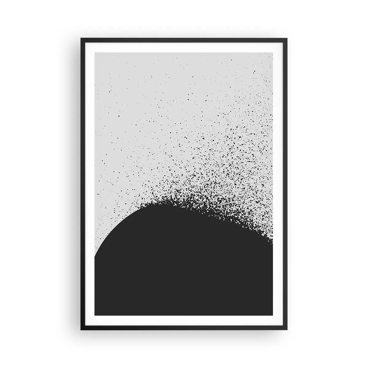 Plakat w czarnej ramie - Ruch cząsteczek - 70x100 cm