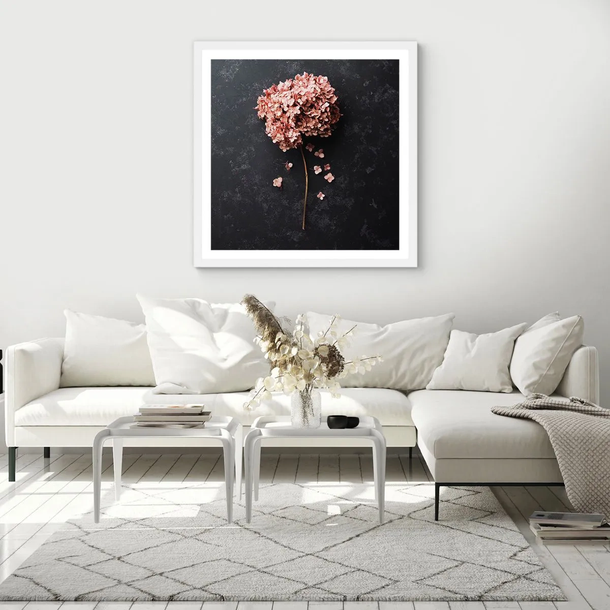 Plakat w białej ramie - Prawdziwie romantyczny znak - 50x50 cm