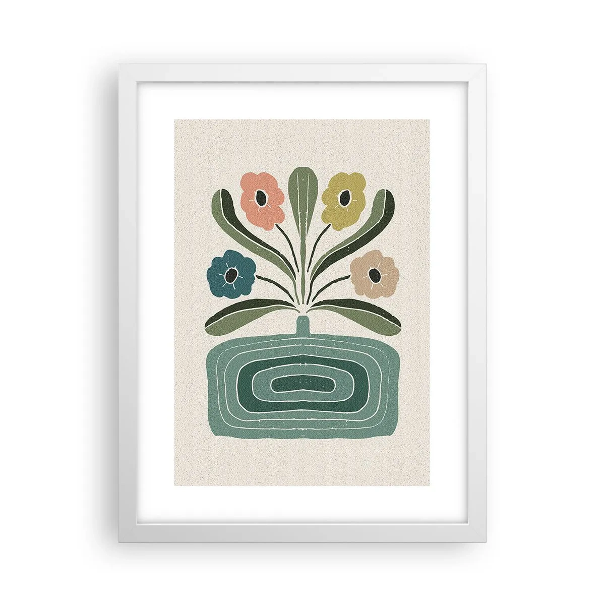 Plakat w białej ramie - Bukiet symetryczny - 30x40 cm