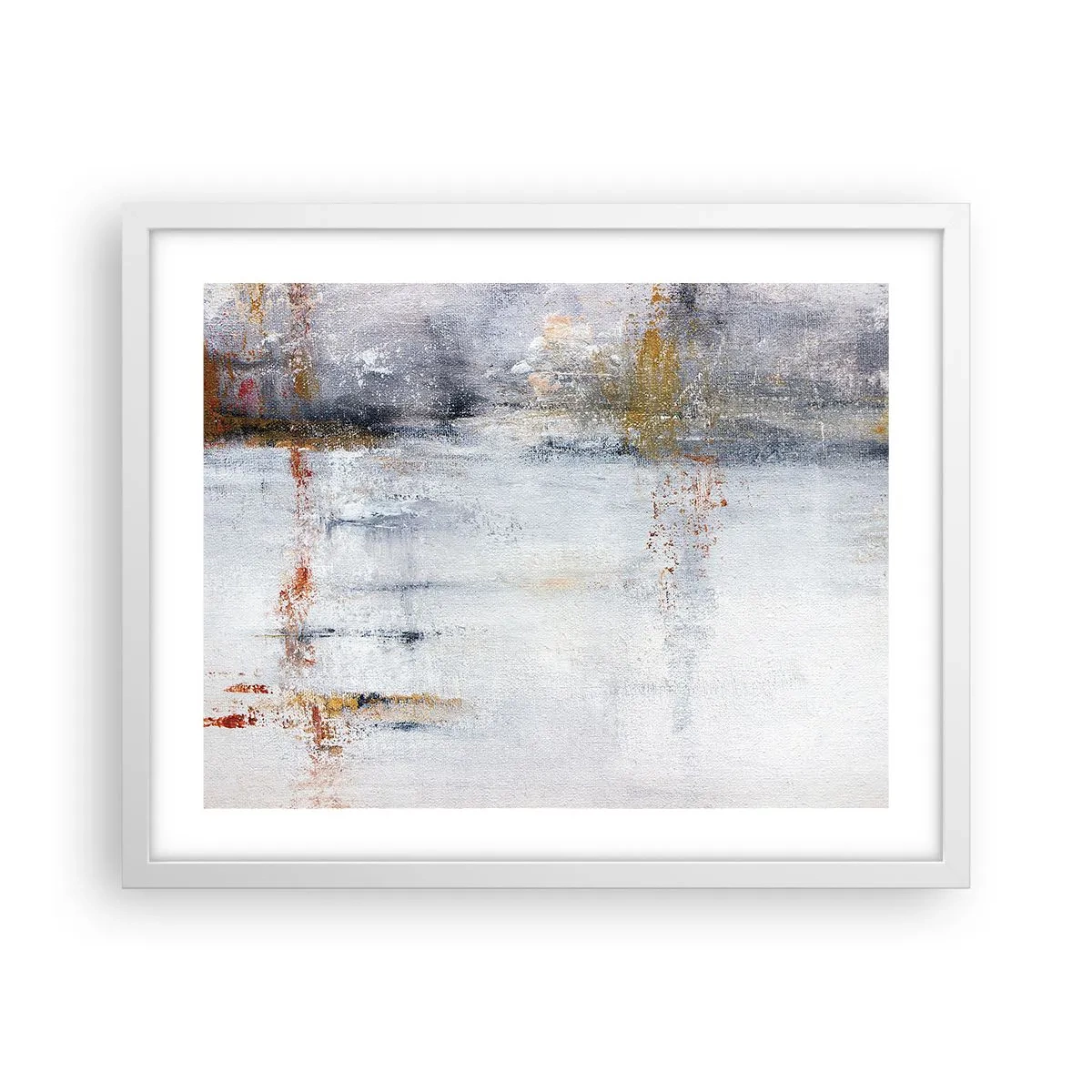 Plakat w białej ramie - Za powietrza zasłoną - 50x40 cm