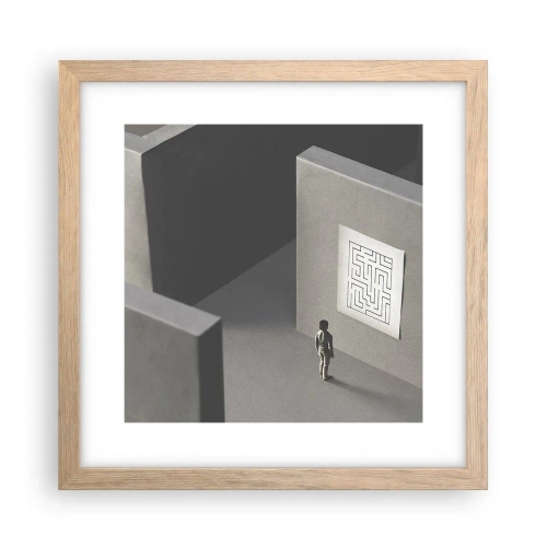 Plakat w ramie jasny dąb - Ale gdzie jestem? - 30x30 cm