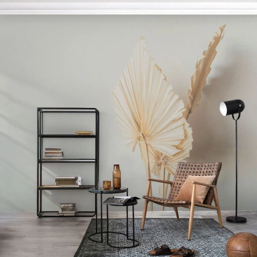Fototapeta Premium Canvas - Gdy potrzebne ukojenie - Jasny, Minimalizm, Liść - 350x256 cm