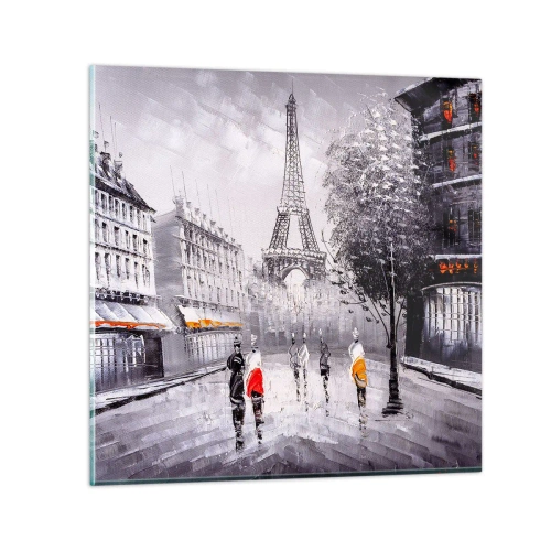 Obraz na szkle - Paryska przechadzka - 70x70 cm