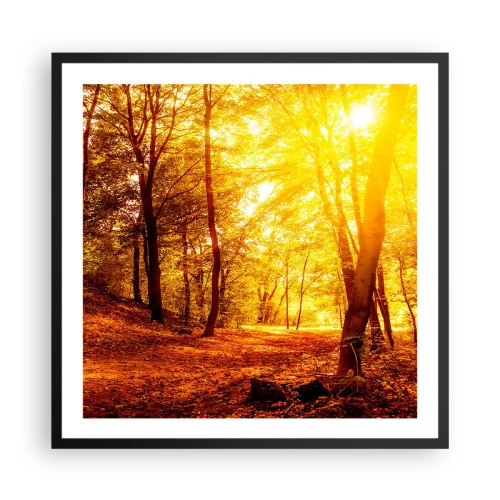 Plakat w czarnej ramie - Ku złotej polanie - 60x60 cm