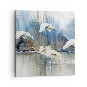 Obraz na płótnie - Jak w baśni o dzikich łabędziach - 70x70 cm