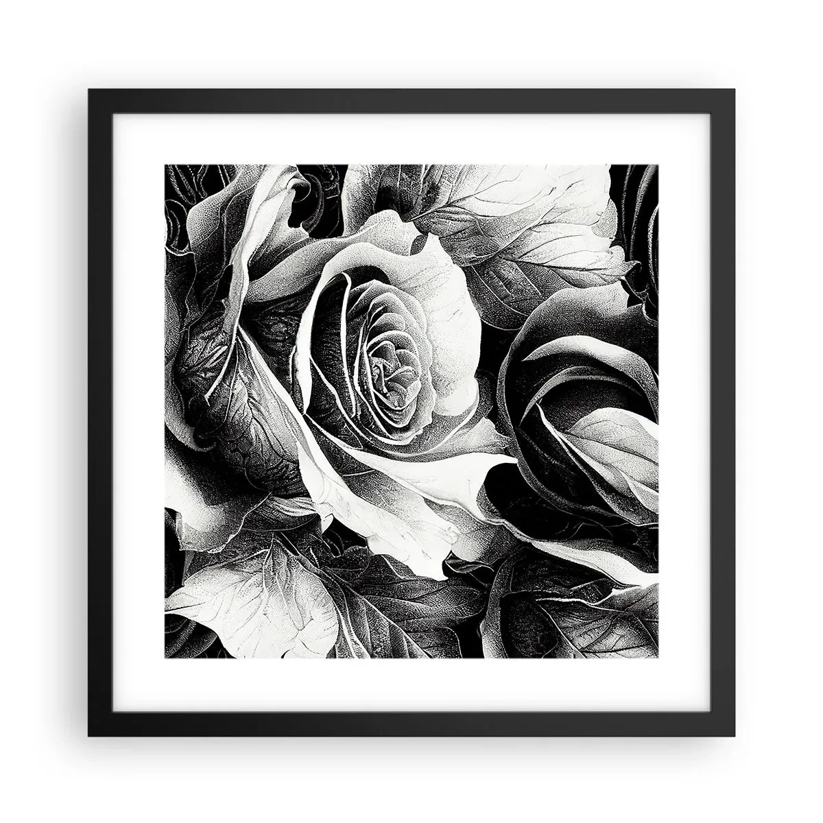Plakat w czarnej ramie - Zawsze królowa - 40x40 cm