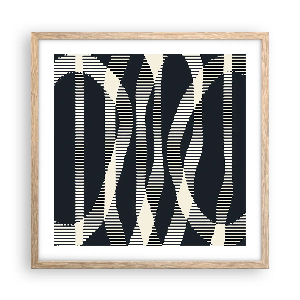 Plakat w ramie jasny dąb - Próba przełamania ciemności - 50x50 cm