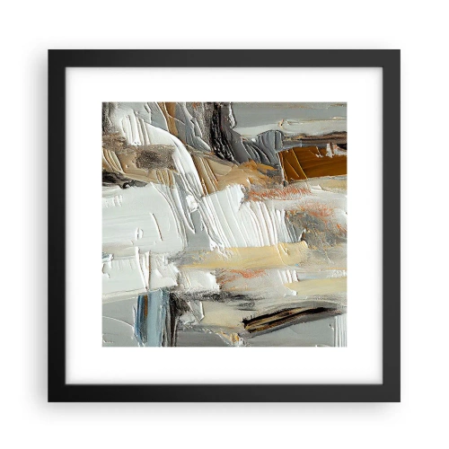 Plakat w czarnej ramie - Barwne nawarstwienia - 30x30 cm