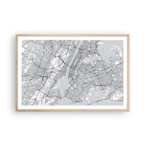 Plakat w ramie jasny dąb - Anatomia metropolii - 91x61 cm